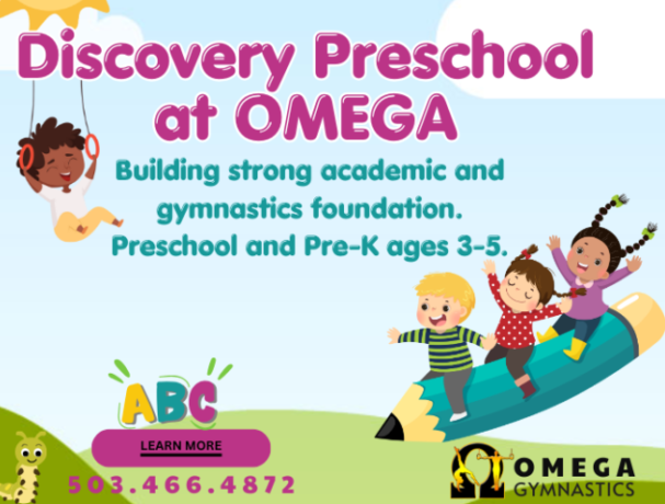 DISCOVERY PRESCHOOL 062024 e1721170725930 Preschool Open House OMEGA Gymnastics